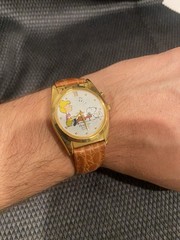 Armitron Snoopy Peanuts Musical Quartz Watch with Leather Strap