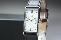 Vintage [N MINT] Dunhill Wafer 8036 Rectangle Quartz 22mm Men’s Swiss Made Watch