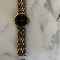 Vintage Men’s Seiko 7N29 F070 Yellow gold tone white dial watch 33mm