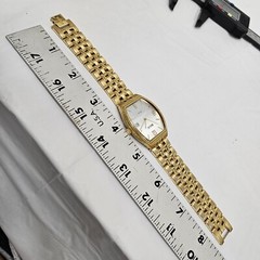 Relic Folio Watch Men Wrist Watch Date Gold Tone Quartz New Battery