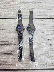 (2) Vintage Disneyland 35 Years Analog Wristwatch Leather Band Japan NEW NOS