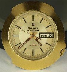 1970 Bulova Accutron Sputnik “Safirglas” Gold Plated Cal 2182 Watch PARTS REPAIR
