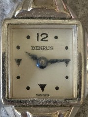 Benrus Swiss Made Pre-1920 Vintage Manual 17J Rectangle Bracelet Watch