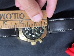 SWISS LEGEND SL PILOT MENS WATCH GOLD TONE LEATHER BAND NEEDS BATTERY