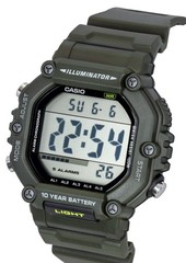Casio Digital Extra Long Resin Strap Quartz AE-1600HX-3AV 100M Unisex Watch