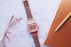 Casio Men’s Rose Gold Steel Digital Flash Alert Watch B640WC-5A New AUTHENTIC