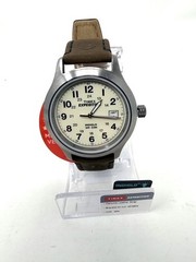 New Timex T49870 Men’s Expedition Brown Leather Watch, Indiglo, Date