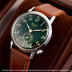 KUOE KYOTO OLD SMITH 90-007 Small Seconds Automatic Green Dial Whiskey Cordovan