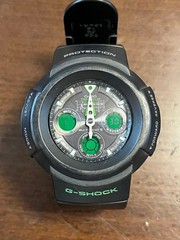 CASIO G-SHOCK AW-500D Green Black Galapagos 90s Limited Watch Used Japan