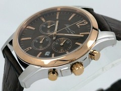 NEW KENNETH COLE NEW YORK KC1434 CHRONOGRAPH WATCH LEATHER ROSE GOLD