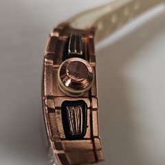 Richard Mille Quartz Chronograph Date Tachymeter Rose Gold Case White Strap