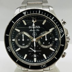 Bulova 96B272 Quartz Watch Timepiece Metal Band Scratch on Crystal Face