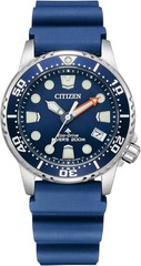 CITIZEN EO2021-05L Promaster Eco-Drive 200m Midsize Diver Blue Rubber Watch