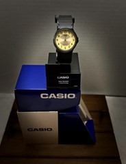 Casio MQ24-9B3 Gold Analog Watch Classic Sport Yellow Resin Band New NOS