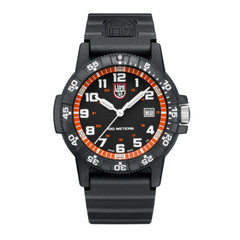 Luminox Men’s 44mm Leatherback Sea Turtle Orange Black Dial Watch XS.0329.1