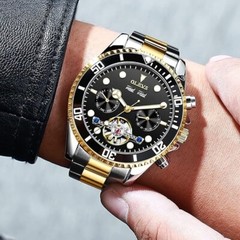 Automatic Mechanical Waterproof OLEVS Luxury Watch Men’s Men Date Strap