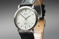 [Near MINT] Vintage 1995 Seiko Dolce 5E31-6D30 Silver Dial Quartz Men’s Watch