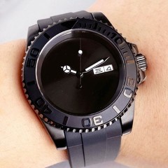 Sterile NH36A Diver Automatic Men Watch 40mm Black PVD 200m Waterproof Sapphire