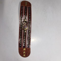 Vintage Designer Carlos Falchi Triple Leather Band Watch B8812 Needs Battery