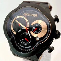 Roberto Cavalli By Franck Muller 1G028 Mens Quartz 41mm Brown Pre-owned