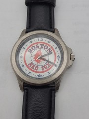 Boston Red Sox Mens Watch Sports MLB Black Band New Battery Working