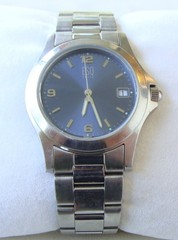 ESQ Swiss by Movado E5063 Men’s Watch Stainless Steel Sunray Blue Dial – RUNNING