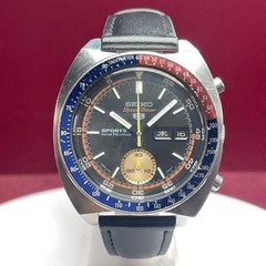 Seiko 5 Speedtimer Pepsi Automatic Watch Black Vintage 1970s Japan 0712669