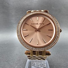 Michael Kors Darci Watch Women 39mm Pink Dial Rose Gold Tone MK-3192 New Batt JK