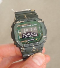 CUSTOM/Modified Casio G-Shock DWE-5600CC-3ER, with NEGATIVE LCD DISPLAY