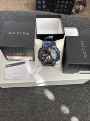 Activa X Invicta Watch BlackOps Digital Men’s 56mm Camouflage Blue ACW1637-003