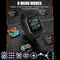 Military Smart Watches Men For Android/iPhone Tactical 5ATM Waterproof Watch US