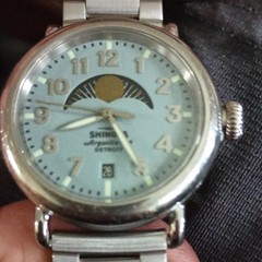 Shinola Runwell “Moon Phases” 36mm Quartz SS Bracelet White Dial Arabic Date