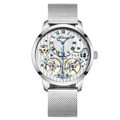 AILANG Men’s Automatic Watch Double Tourbillon Mechanical Luminous Waterproof