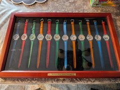 Willabey & Ward Betty Boop Watch Collection Set in Glass Display Case Vintage