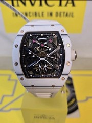 Invicta S1 Rally Automatic Men’s Watch White w/ Skeleton Dial NEW!
