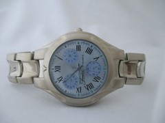 Frondini Collection Men’s Swiss Parts Silver Toned Analog Watch