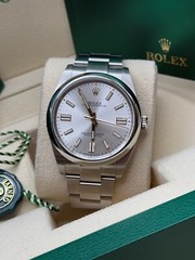 Rolex Oyster Perpetual 41 2024 Silver Dial Stainless Steel Smooth Bezel