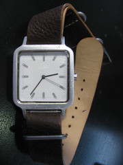 Lacoste Silver Analog Wristwatch Water-Resistant Faux Leather Band