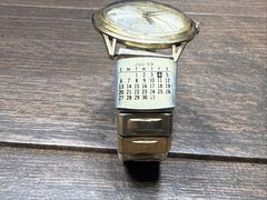 Vintage 1960’s Bulova Watch M0 Gold Tone July 1969 Calendar Band Repair Parts
