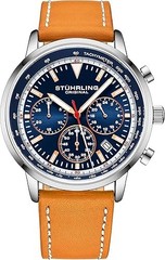 $495 NEW – Stuhrling Men’s C986M 44mm Chronograph Quartz Leather Strap Watch