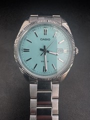 Casio MTP-1302PD-3AVEF ‘Tiffany’ Blue Dial Men’s Watch – Stainless Steel, 39mm