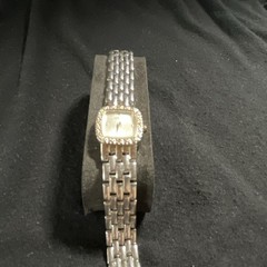 Bulova Caravelle Vintage 1992 Quartz Square Silver Dial Bracelet, Gold Bezel