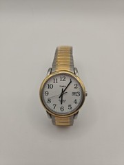 Timex Men’s Watch T2H311 Indiglo Two Tone Expansion Band 35mm New Quartz Battery