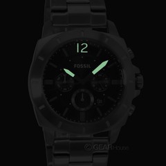FOSSIL Privateer Mens Chronograph Watch, Dark Blue Dial, Stainless Steel Band