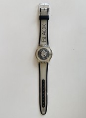 SWATCH Swiss Vintage “Black” Clear Band Swatch AG 2005 Pre-owned Watch