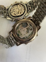 Vintage Seiko, Armitron Lot of 2 Two-Tone SS Chronograph Diver UNTESTED/ForParts