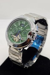 Poedagar Automatic Mechanical Open Heart Green Dial Men’s Watch 48mm New w/ Box
