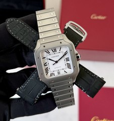 Cartier Santos de Cartier Large Titanium 2025 Complete Set With Strap WSSA0089