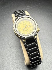 VTG Seiko SQ Sports 150 PVD Black/Gold 7N3692 women’s quartz wristwatch
