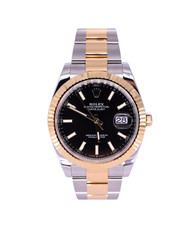 Rolex Datejust 126333 Gold and Silver Oyster Bracelet with Gold Bezel